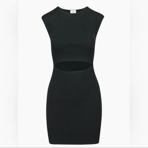 Aritzia wilfred free cut out knit mini dress